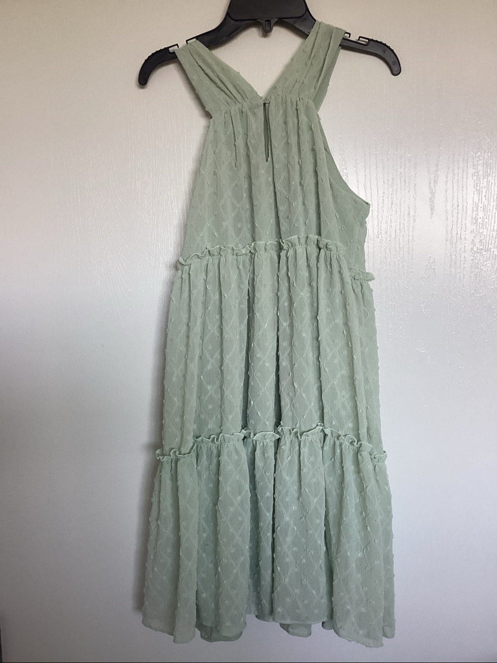 Nannette Light Green Tiered Summer Dress - Picture 3 of 6